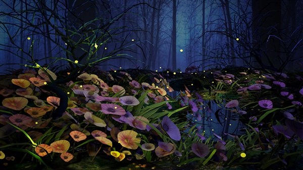 Сказочный лес ночной
