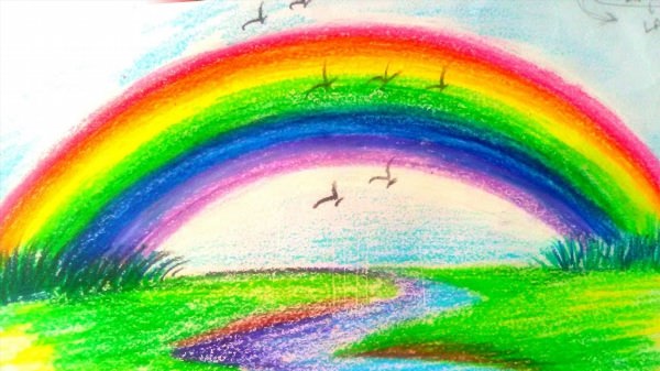 Рисунок радуги для детей