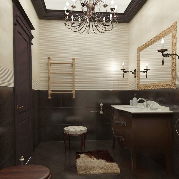 Дизайн туалетов в коричневом цвете
