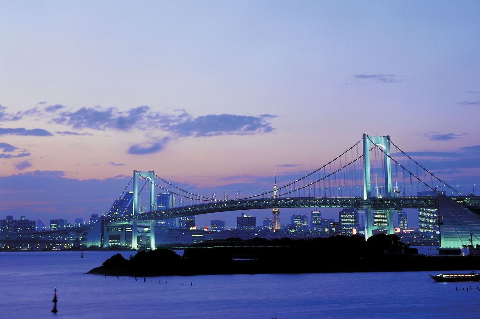 Токийский залив. Япония Токио Радужный мост. Токийский залив и Радужный мост. Мост в Токио. Радужный мост Токио фото.