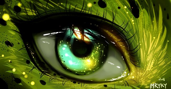 Зеленые глаза арт