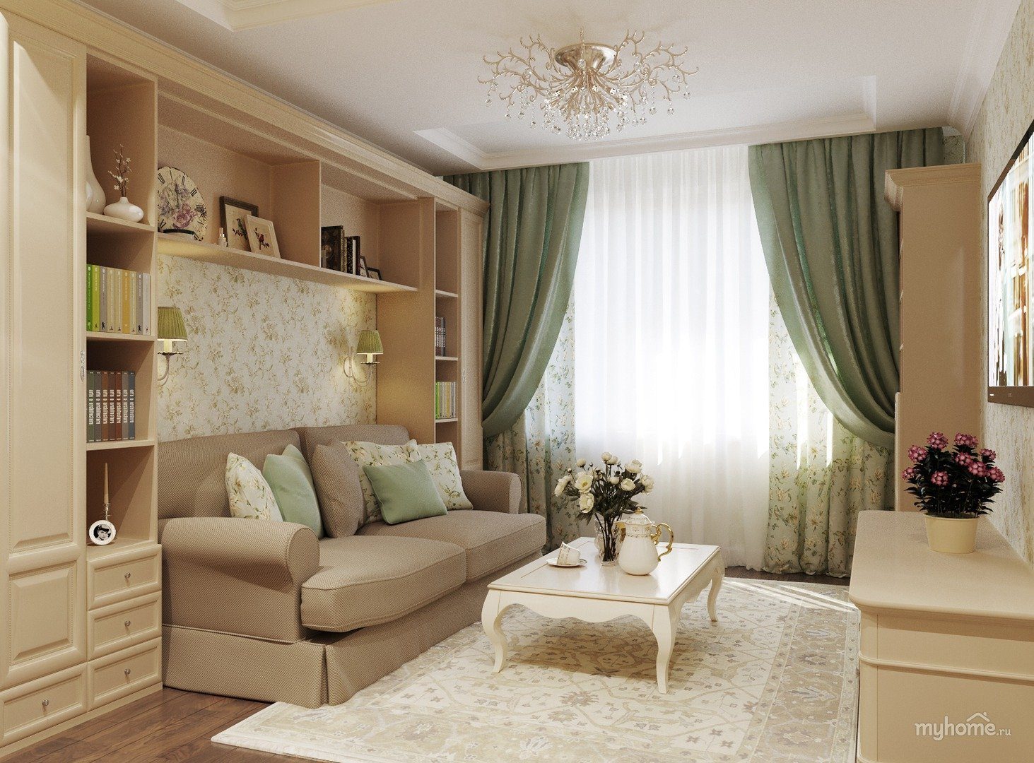 Спальня гостиная в классическом стиле