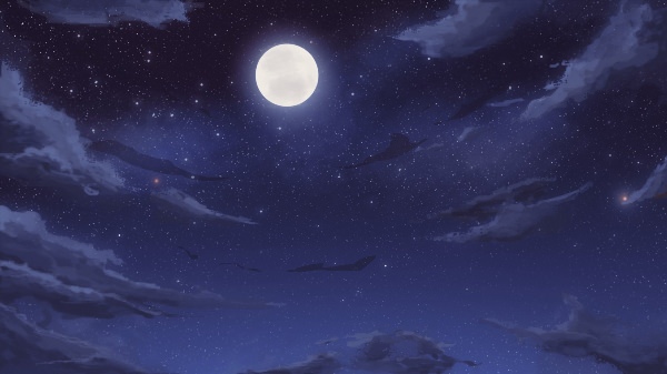 Аниме фоны с ночным небом