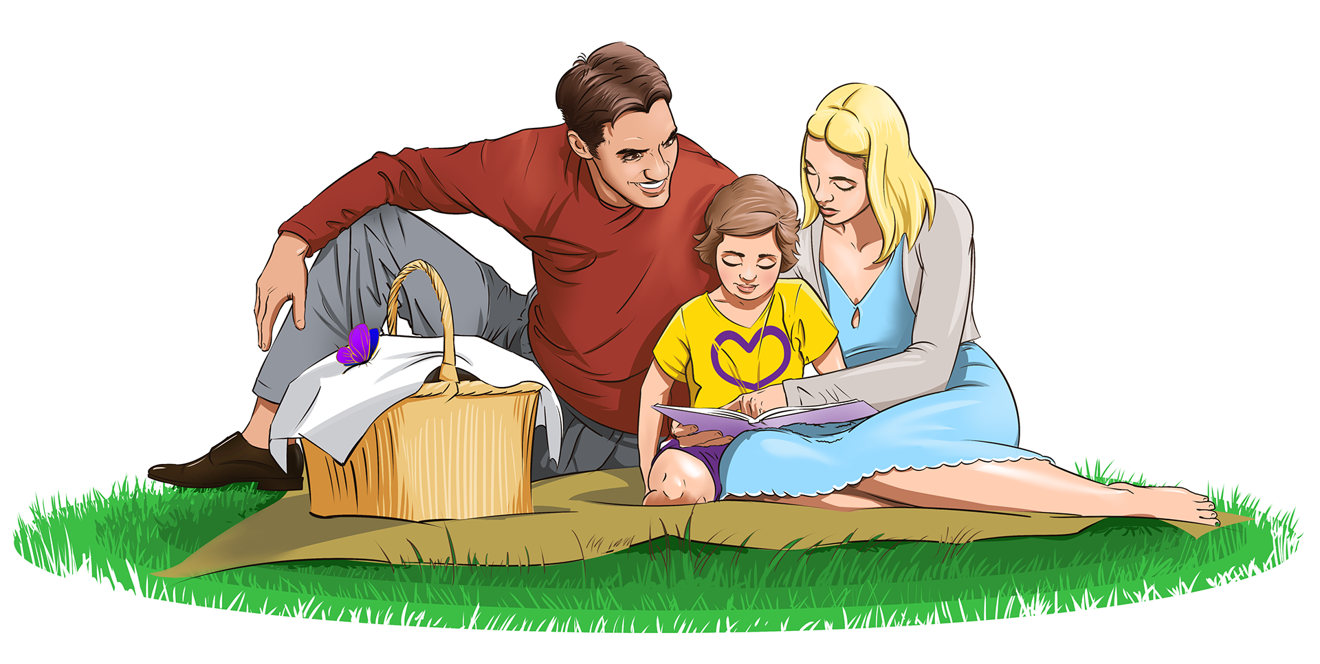 Семья рисунок. Семья на природе рисунок. Семья на пикнике рисунок. Семья на природе мультяшная. Мама отдыхает рассказы