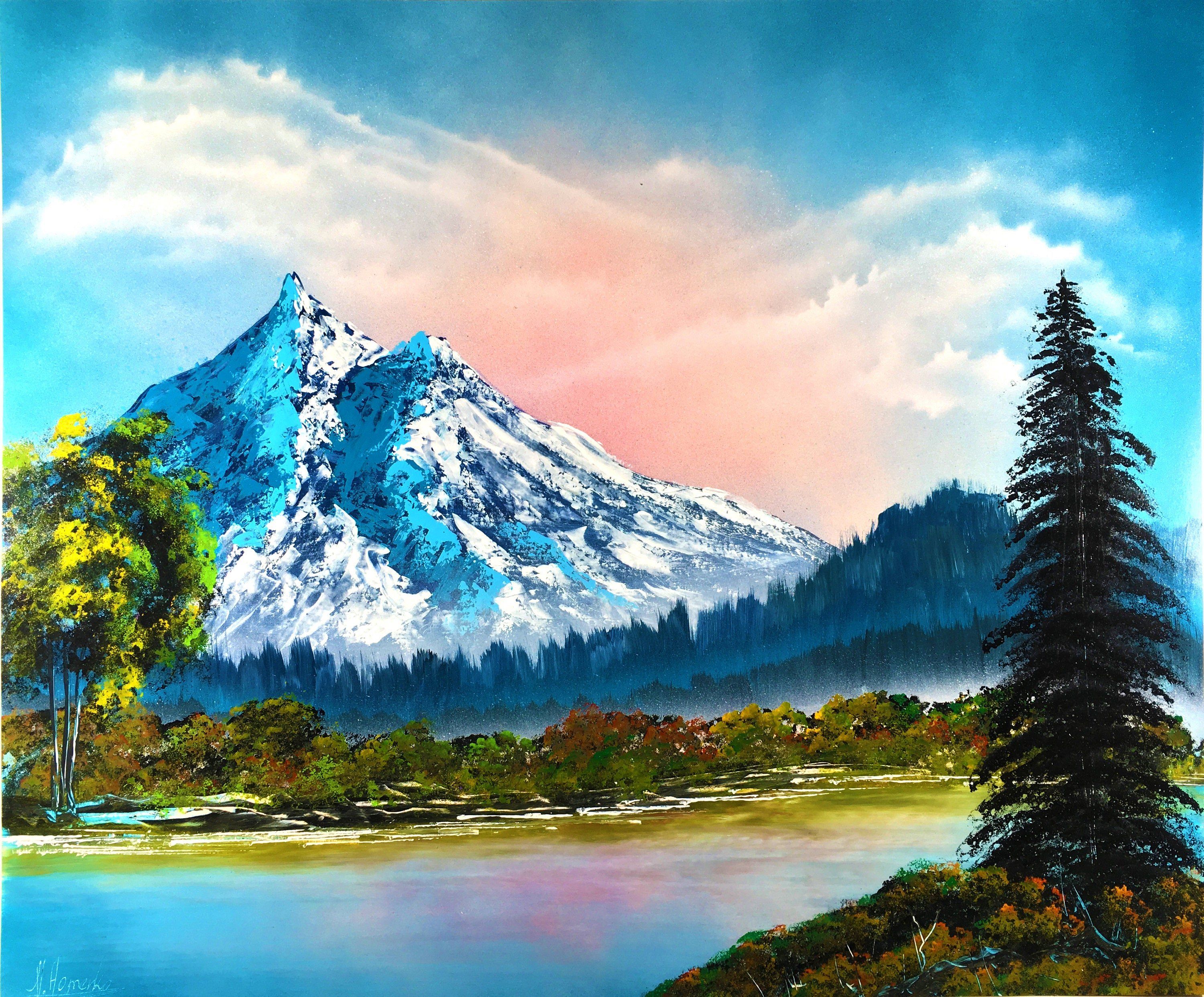 Рисунок красивых гор. Горы красками. Горный пейзаж гуашью. Картина горы. Пейзаж горы гуашью.