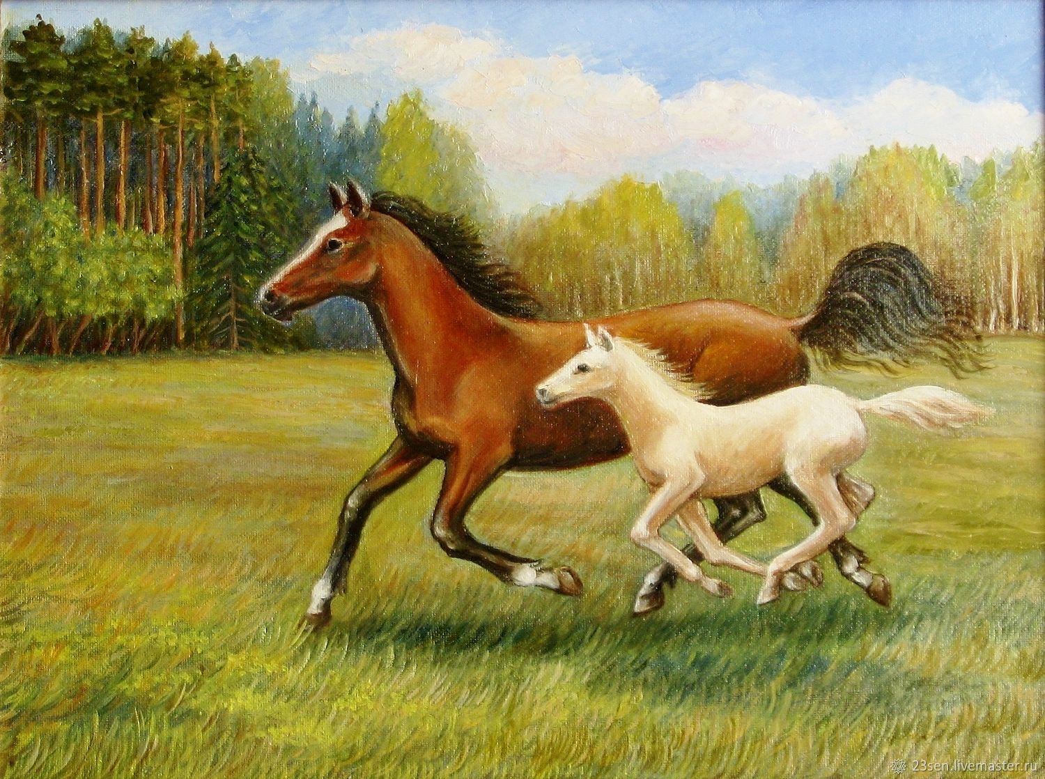 «Лошадь с жеребенком» а. Горбатова.. Картина "лошадь с жеребёнком". Жеребенок живопись. Картина лошадь с жеребенком для детского сада.