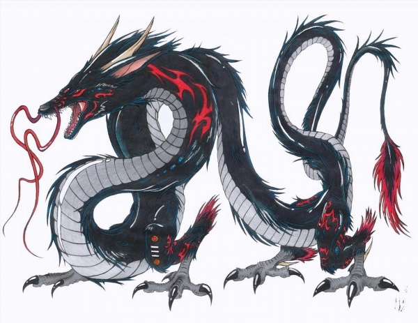 Черный китайский дракон