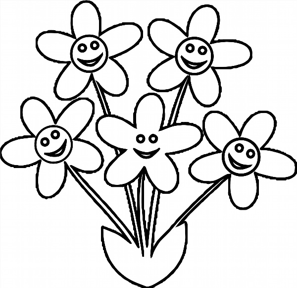 Раскраска цветок для детей