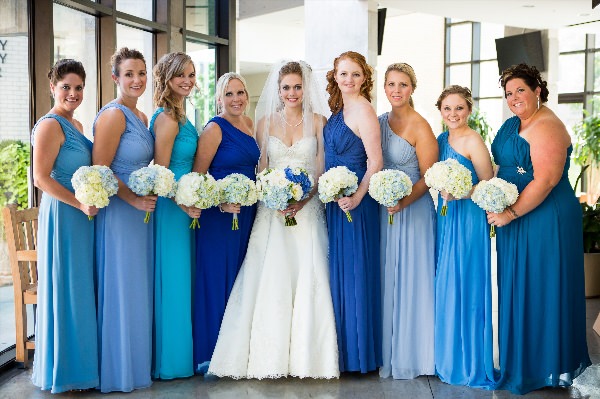 Синее платье на свадьбу
