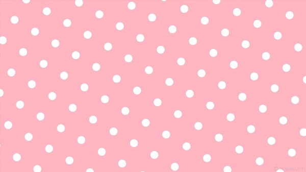 Розовый фон в белый горошек