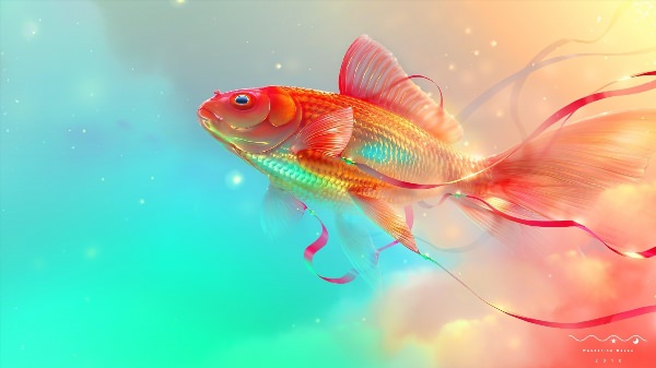 Золотая рыбка обои на телефон вертикальные