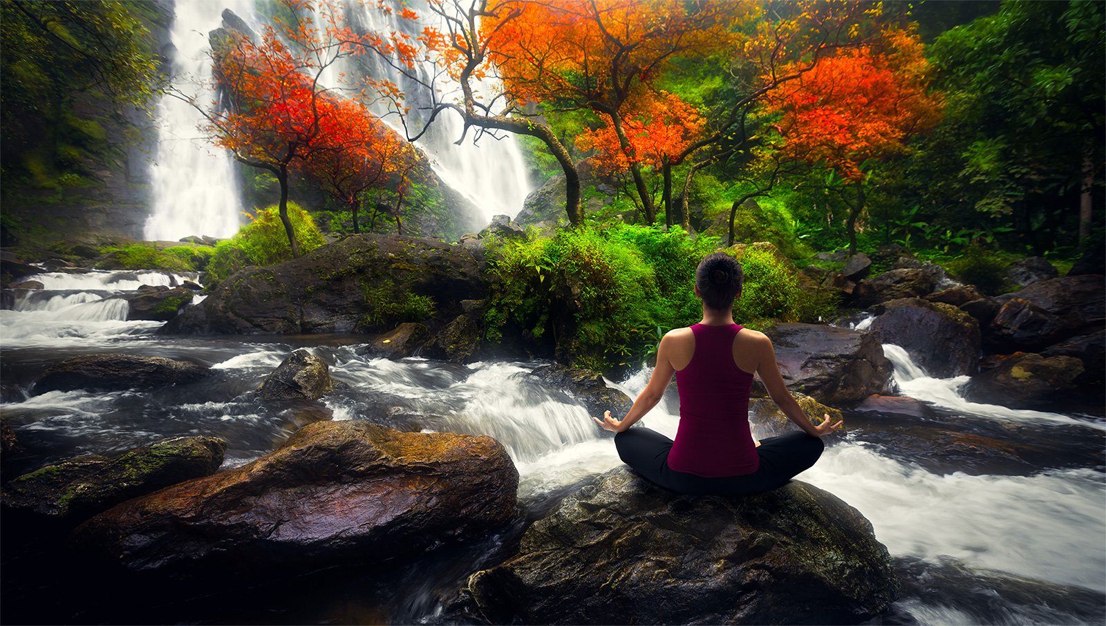 Релаксирующее видео. Медитация у водопада. Медитация на природе. Картины для расслабления. Пейзажи для медитации.