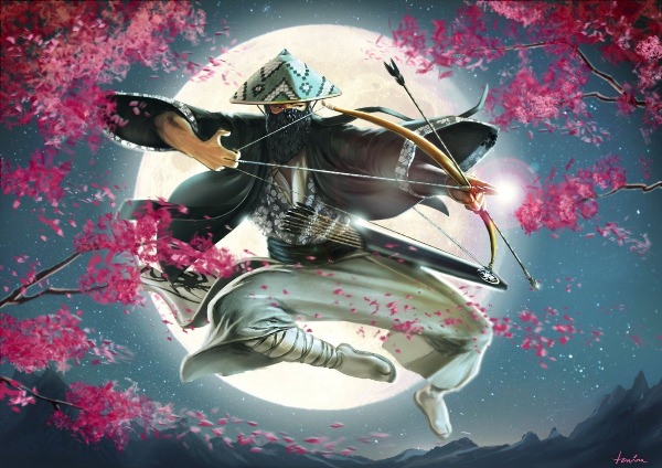 Японский самурай арт