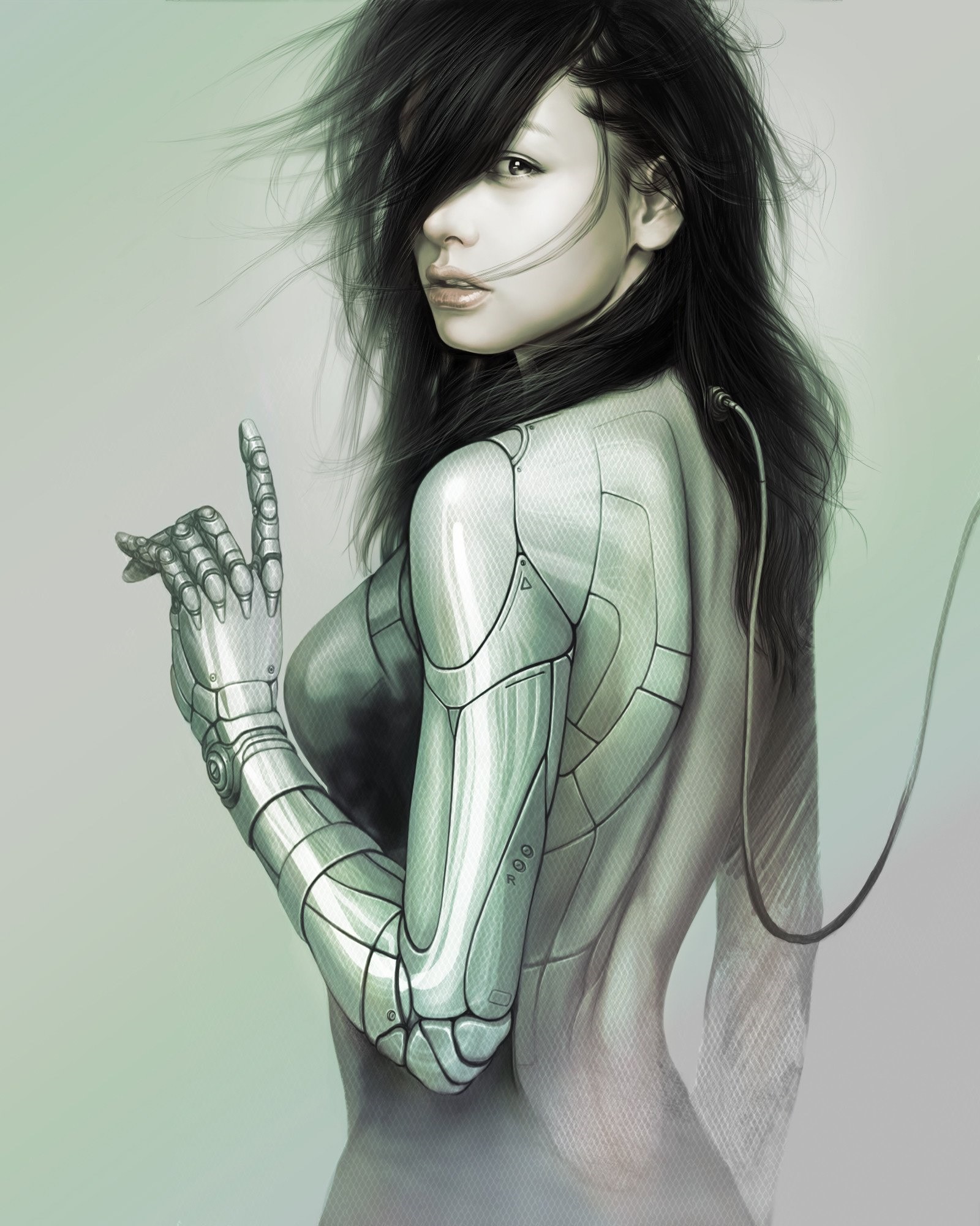 Cyberpunk robot girl фото 99