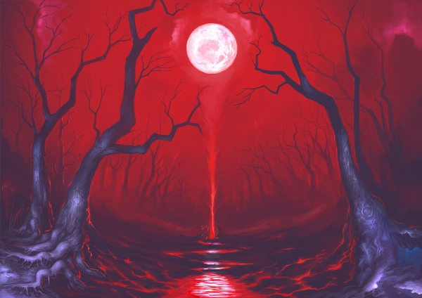 Кровавая луна арт