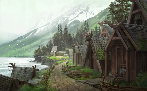 Деревня викингов арт