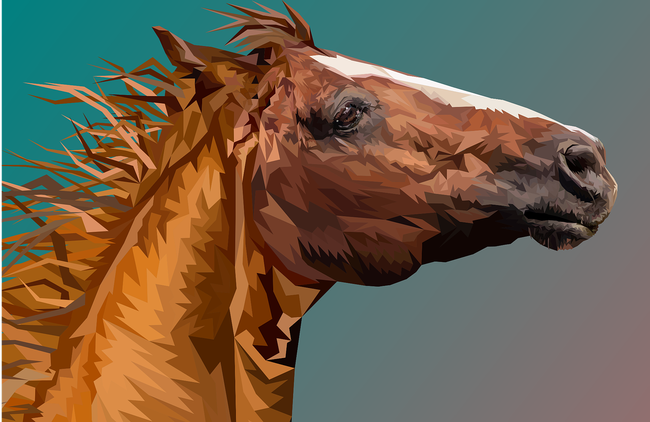 Голова лошади. Грани конь. Лошадь в иллюстраторе. Голова коня арт.