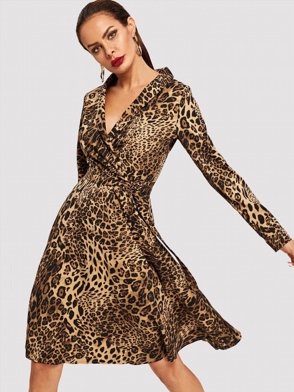 Серьги под леопардовое платье