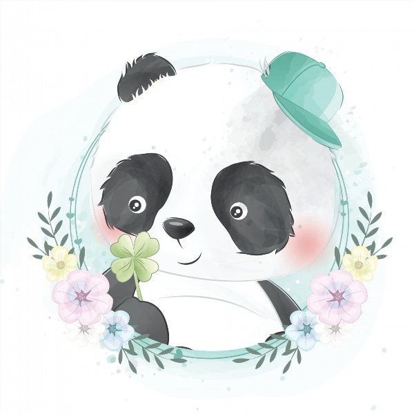 Панда рисунок милый