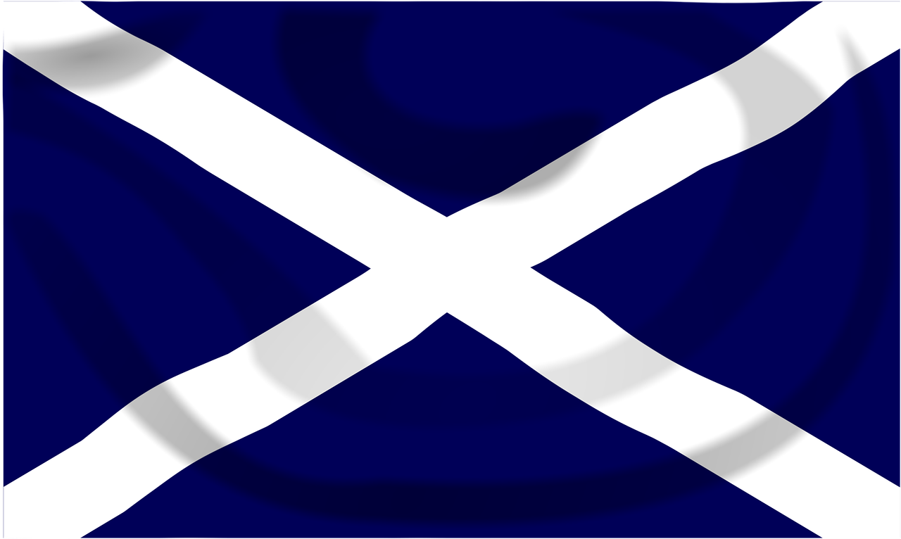 Страна с синим крестом. Андреевский флаг Шотландии. Андреевский крест Шотландия. Крест Святого Андрея Шотландии. Флаг Шотландии и Андреевский флаг.