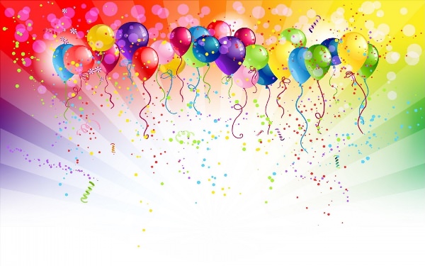 Фоны с шариками на день рождения