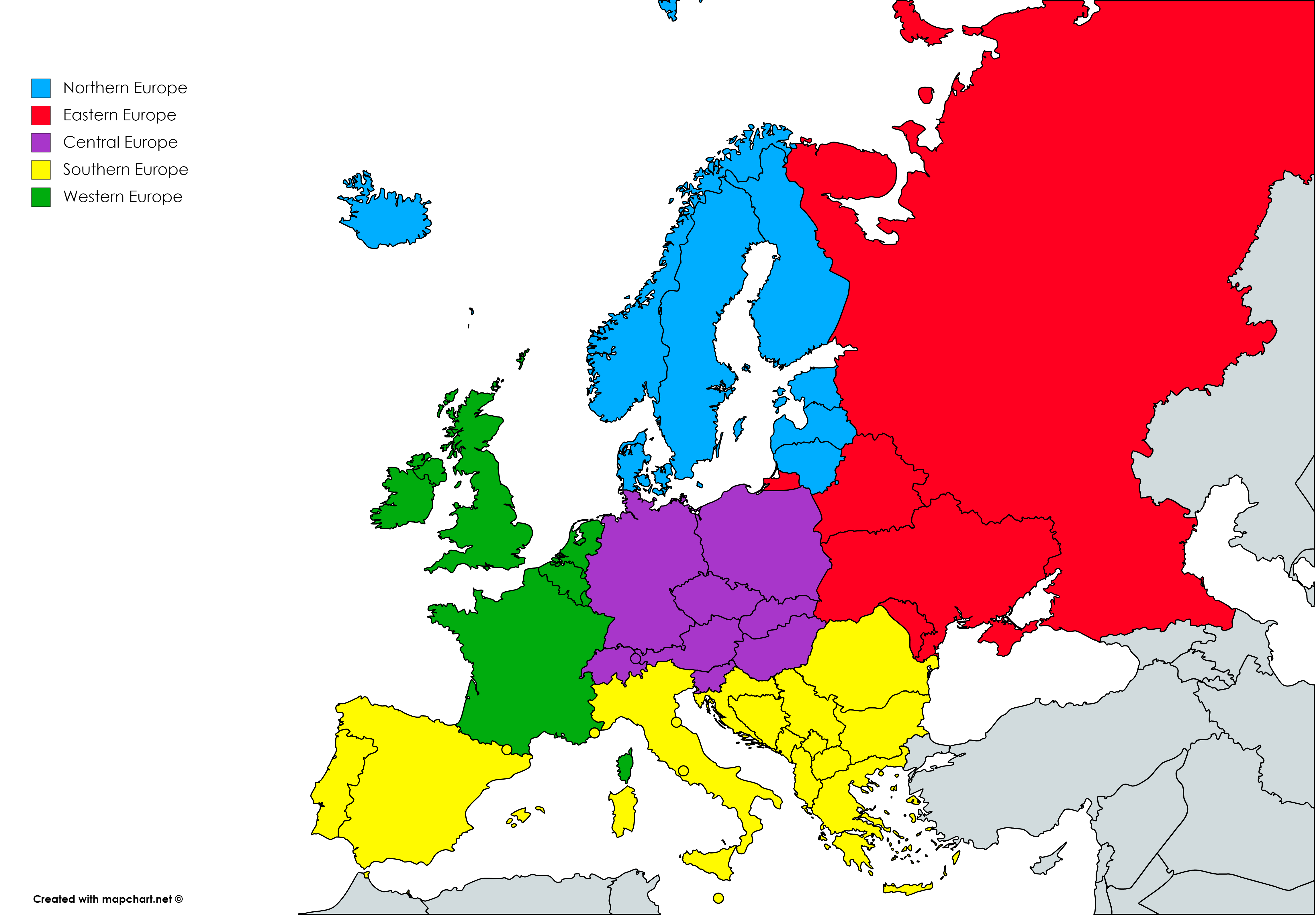 Восточная Европа. Центральная Европа. Карта Восточной Европы со странами. Карта центральной Европы со странами.
