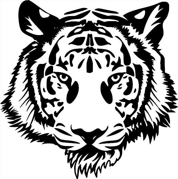 Морда тигра векторный рисунок