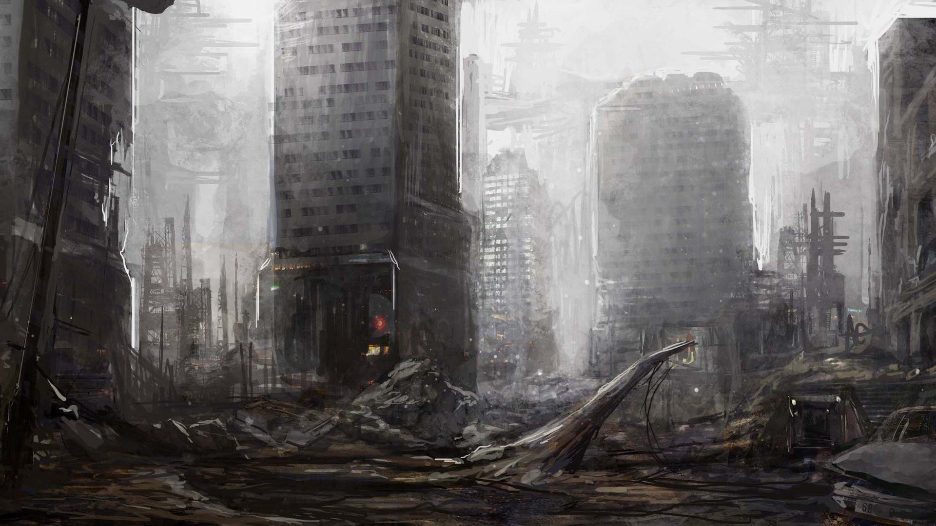 Полностью разрушенный город. Разрушенный город метро 2033. Постапокалиптический город. Руины постапокалипсис.