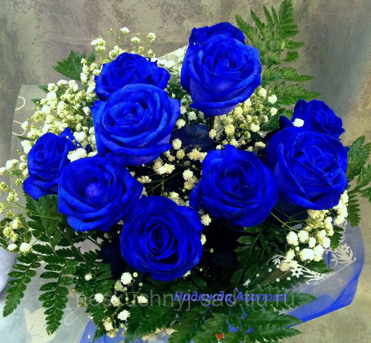 фото красивых цветов и букетов синего цвета