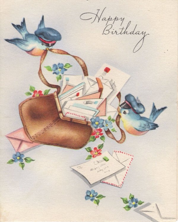 С днем рождения открытка винтаж