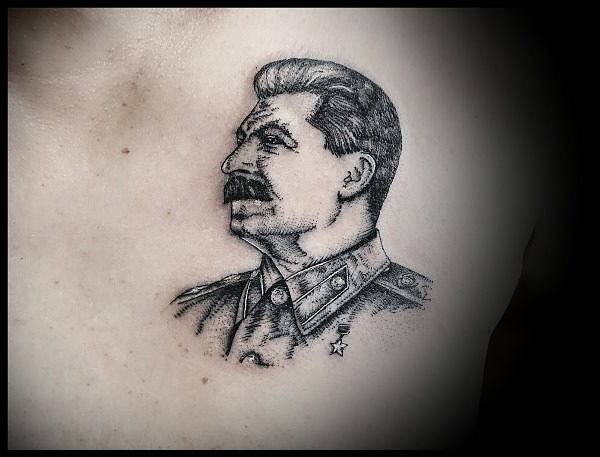 Татуировка профиль сталина