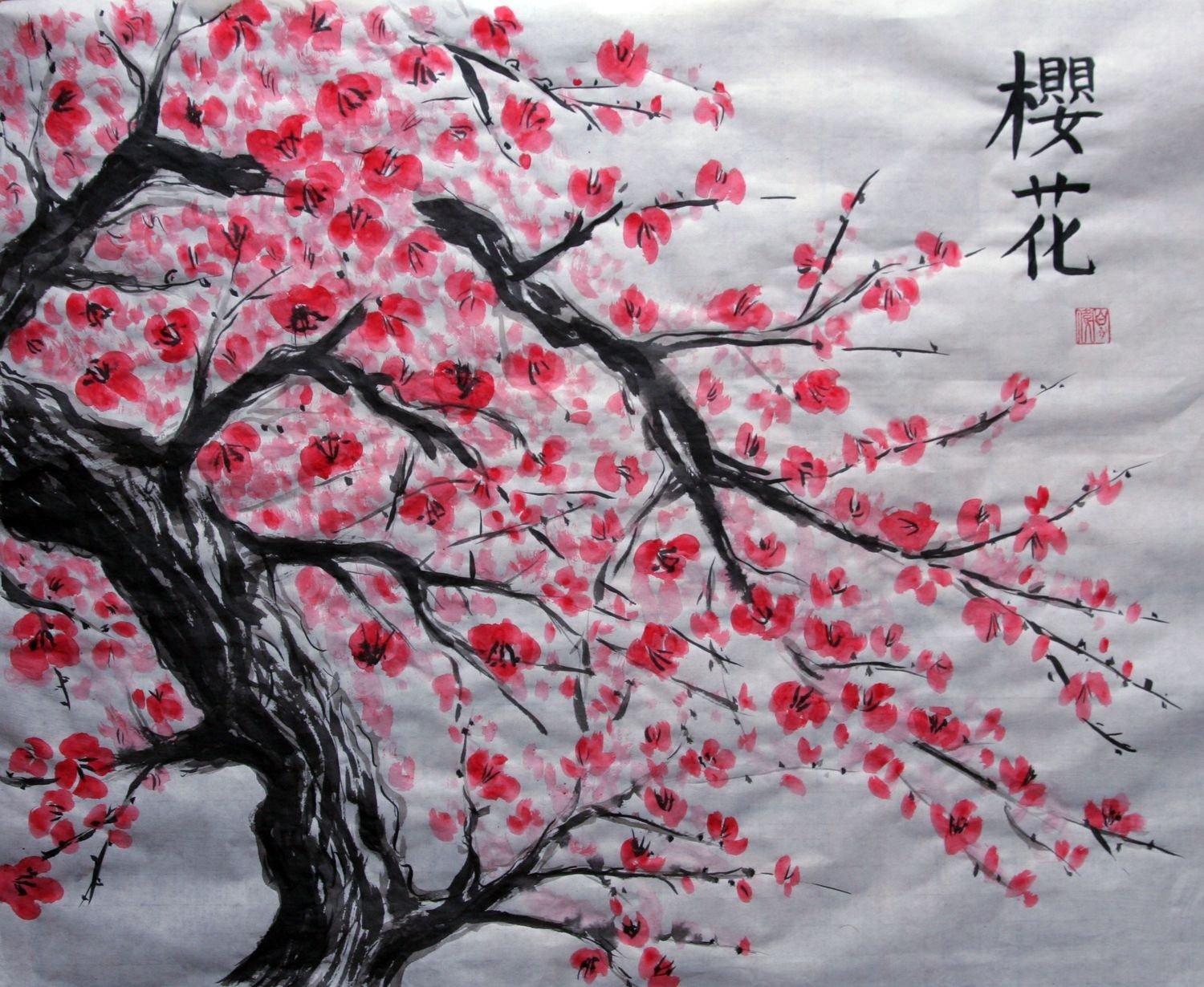 Рисование сакуры. Сакура черри блоссом дерево. Сакура рисунок. Картины в японском стиле. Ветка Сакуры.