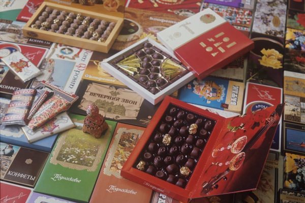 Советские конфеты в коробках