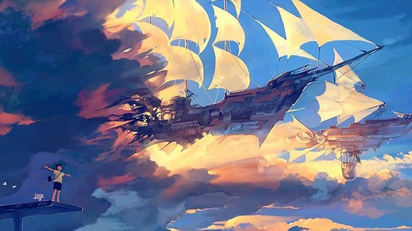 Летающий корабль арт