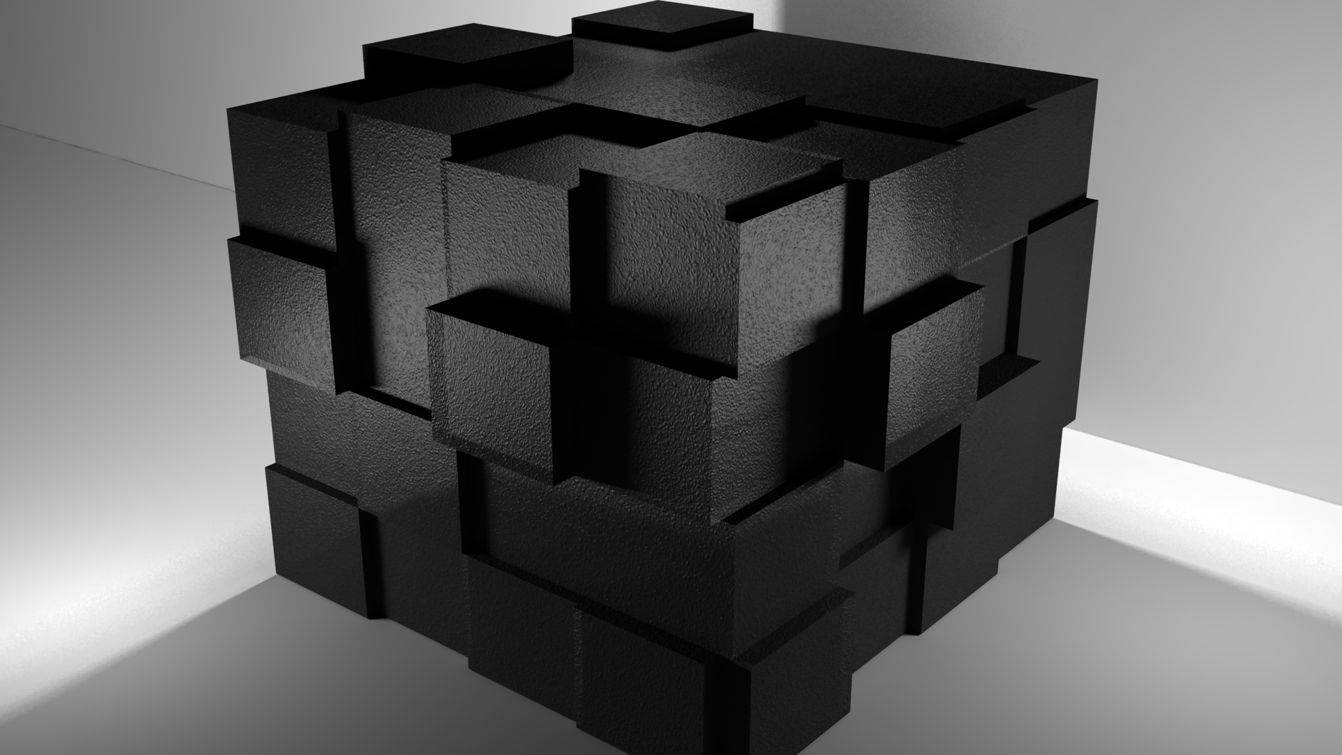 Блэк Кьюб. Cube 3. 3д кубик. Черный куб.
