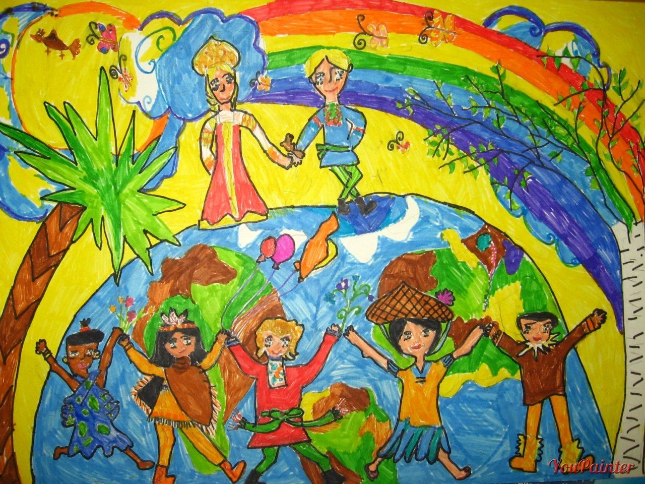 Рисунок дети рисуют мир. Рисунок на тему Дружба народов. Мир глазами детей рисунки. Рисунок на тему хоровод дружбы. Дружат дети на планете.